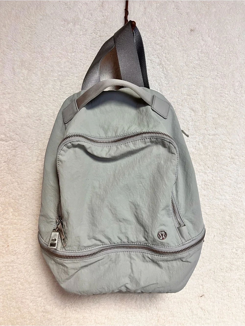lululemon athletica Pale Gray Compact Sling Backpack